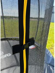 Trampolina ENERO z siatką wewnętrzną FI 244 cm Czarny