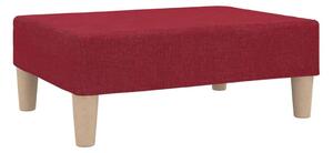 Sofa z podnóżkiem do salonu rozkładana winna czerwień