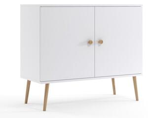 Komoda LEBEL z drzwiczkami 100cm biaÅa mat