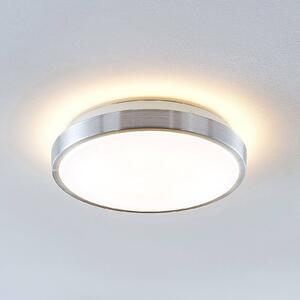 Lampa sufitowa LED Emelie Lindby, aluminiowy / szary / cynkowy, salon / jadalnia, aluminium, nowoczesny
