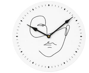 Zegar ścienny LINE FACE 29 cm, biały