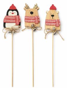 Świąteczna dekoracja do wtykania WINTER FRIENDS - różne warianty