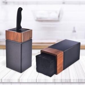 Stojak na noże drewniany WOODEN