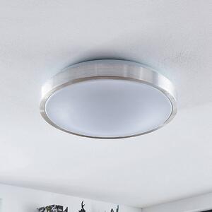 Lampa sufitowa LED Emelie Lindby, aluminiowy / szary / cynkowy, salon / jadalnia, aluminium, nowoczesny
