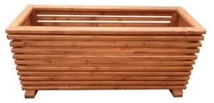 Prostokątna duża drewniana donica do ogrodu - Lingo