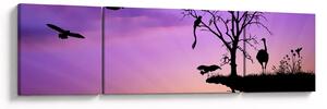Obraz - Sylwetki zwierząt (170x50 cm)