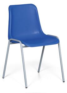 Plastikowe krzesło do jadalni AMADOR, niebieskie