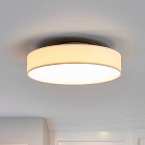 Lindby Lampa sufitowa LED Saira, Ø 30 cm, biała, tekstylna