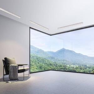 PURE Lampa sufitowa LED Lines Straight, możliwość ściemniania, aluminiowy / szary / cynkowy, salon / jadalnia, aluminium, nowoczesny