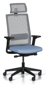 Krzesło biurowe MARVIN, niebieske