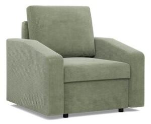 Fotel do salonu, BLOM, sztruks, 83x92x92 cm, oliwkowy | TYLETEGOTU