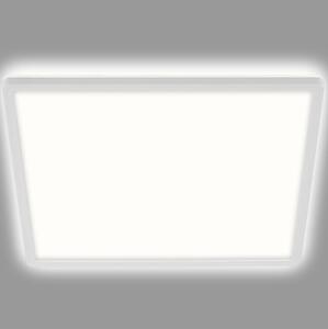 Briloner Lampa sufitowa LED Slim, biały / opal, przedpokój, tworzywo sztuczne, nowoczesny