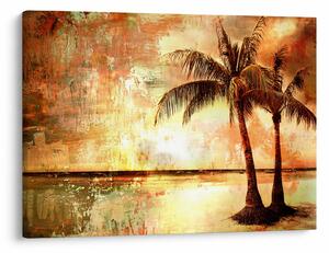 Obraz - Palmy na plaży (70x50 cm)
