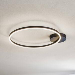 Fabas Luce Lampa sufitowa LED Giotto, możliwość ściemniania, czarny, salon / jadalnia, metal, nowoczesny