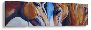 Obraz - Zakochane konie (170x50 cm)