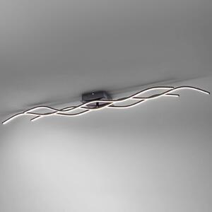 JUST LIGHT. Lampa sufitowa LED Wave 3 000 K 137,5x16cm czarna
