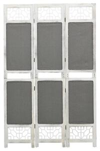 Parawan 3-panelowy, szary, 105 x 165 cm, tkanina