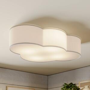 TK Lighting Lampa sufitowa Cloud, biała, tekstylna, długość 62 cm, E27, 4-punktowa
