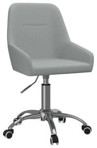 Obrotowe krzesło biurowe, jasnoszare, tapicerowane tkaniną