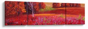 Obraz czerwonego krajobrazu (170x50 cm)