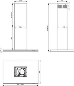 Okap FALMEC Lumen Isola 90 Inox