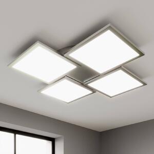 Lampa sufitowa LED Ilira Lucande, możliwość ściemniania, aluminiowy / szary / cynkowy, kuchnia, aluminium, nowoczesny