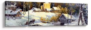 Obraz - Zimowe miasteczko (170x50 cm)