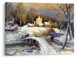 Obraz - Zimowe miasteczko (70x50 cm)