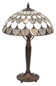 Clayre&Eef Lampa stołowa 5998 z wzorem muszli, Tiffany