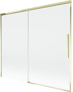 Mexen Rox parawan nawannowy 2-skrzydłowy rozsuwany 180 x 150 cm, transparent, złoty - 8C9-180-001-50-00