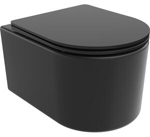 Mexen Sofia miska wc Rimless z deską wolnoopadającą slim, duroplast, czarna mat - 30541085