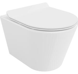Mexen Rico miska wc Rimless z deską wolnoopadającą slim, duroplast, biała połysk - 30720100
