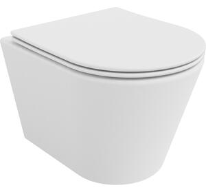 Mexen Rico miska wc Rimless z deską wolnoopadającą slim, duroplast, biała mat - 30724001