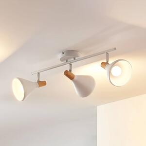 Lampa sufitowa Lindby Arina, 53 cm, biała, 3-punktowa, E14 Arina Lindby, możliwość ściemniania, biały / opal, sypialnia, metal, nowoczesny
