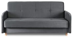 Sofa Kanapa RozkÅadana z FunkcjÄ Spania Wersalka Dwuosobowa Szara CUBA