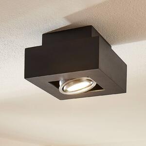 Arcchio Lampa sufitowa LED Vince, 14x14cm czarna