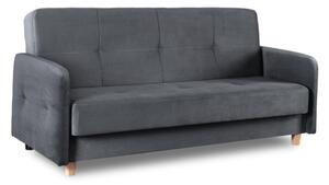 Sofa Kanapa RozkÅadana z FunkcjÄ Spania Wersalka Dwuosobowa Szara CUBA