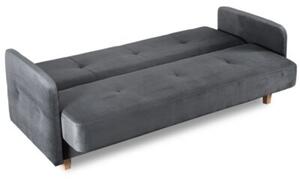 Sofa Kanapa RozkÅadana z FunkcjÄ Spania Wersalka Dwuosobowa Szara CUBA