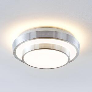 Aluminiowa lampa sufitowa Lindby Naima LED, okrągła, 29,5 cm