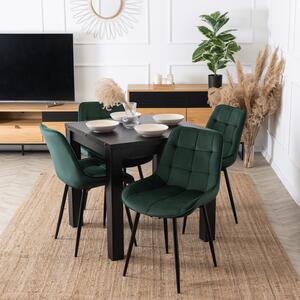 Stół Kwadratowy Rozkładany MAX 80-160 cm Czarny Nowoczesny Loft