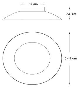 Lucide Lampa sufitowa LED Foskal mosiądz, Ø 34,5 cm