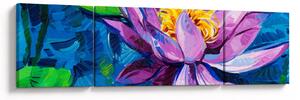 Obraz lilii wodnej na wodzie (170x50 cm)