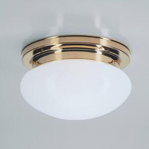 Berliner Messinglampen Lampa sufitowa HARRY, możliwość ściemniania, mosiężny / złoty, salon / jadalnia, szkło, antyczny