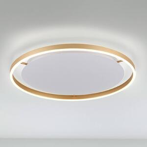 JUST LIGHT. GmbH Lampa sufitowa LED Ritus, możliwość ściemniania, brązowy / mosiężny, salon / jadalnia, aluminium, nowoczesny