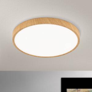 ORION Lampa sufitowa LED Bully drewniany wygląd, Ø 28 cm