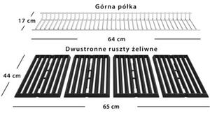 Grill ogrodowy gazowy BROIL KING Crown 480 Shadow Satyna 11.4 kW 65 x 44 cm
