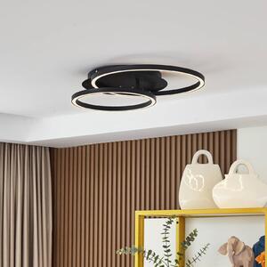 Lampa sufitowa Lucande LED Tjado, 62 cm długości, czarny, metalowy