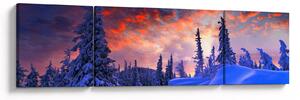 Obraz - Zimowy zmierzch (170x50 cm)