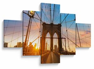 Obraz - Brooklyn Bridge, Manhattan, New York (125x70 cm)