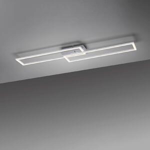 JUST LIGHT. GmbH Lampa sufitowa LED Iven, stal, ściemniana, 101,6x19,8cm